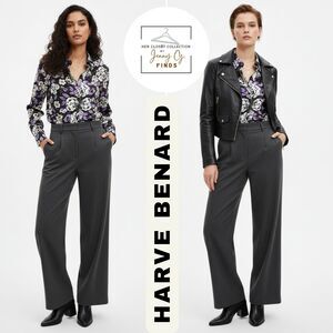 VTG 90s 80s Harve Benard Cotton Blend Purple Black White Floral Button Shirt Med